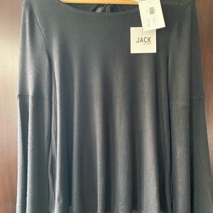 NWT Black Bell Sleeve Top, Size S